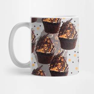 Chocolate Cupcakes with Tall Frosting Tower Decoration Pattern Mug